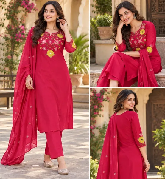 Three-piece women's traditional ethnic suit set