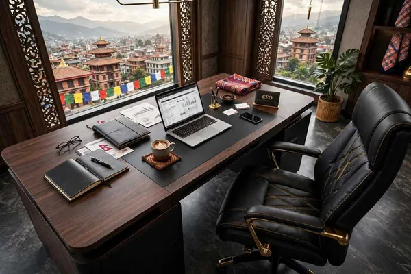 Premium Combo Set — Executive Table + CEO Chair