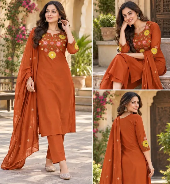 Embroidered ethnic suit sets